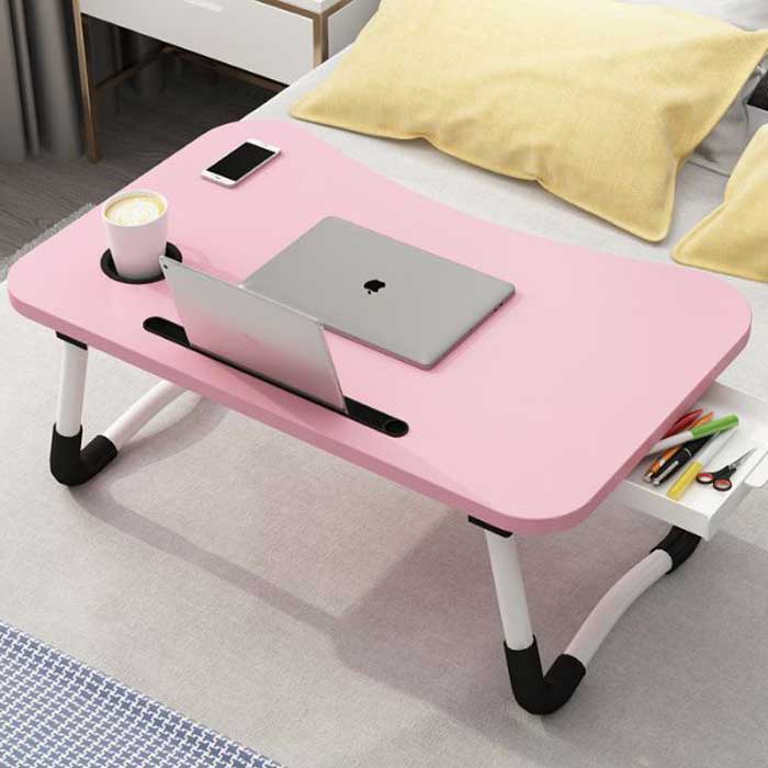 שולחן מתקפל בצבע ורוד