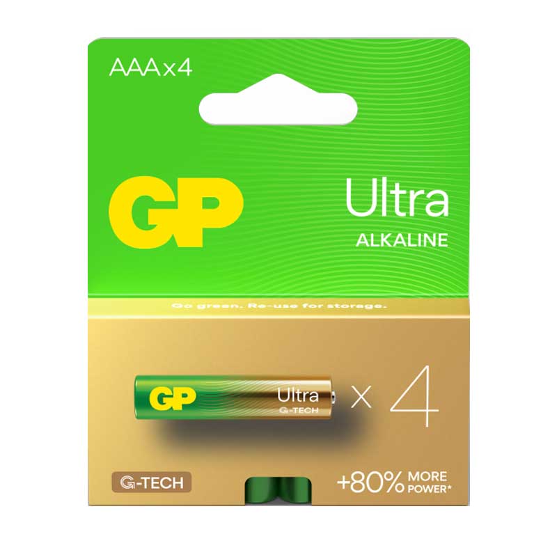 מארז 4 סוללות AAA GP ULTRA