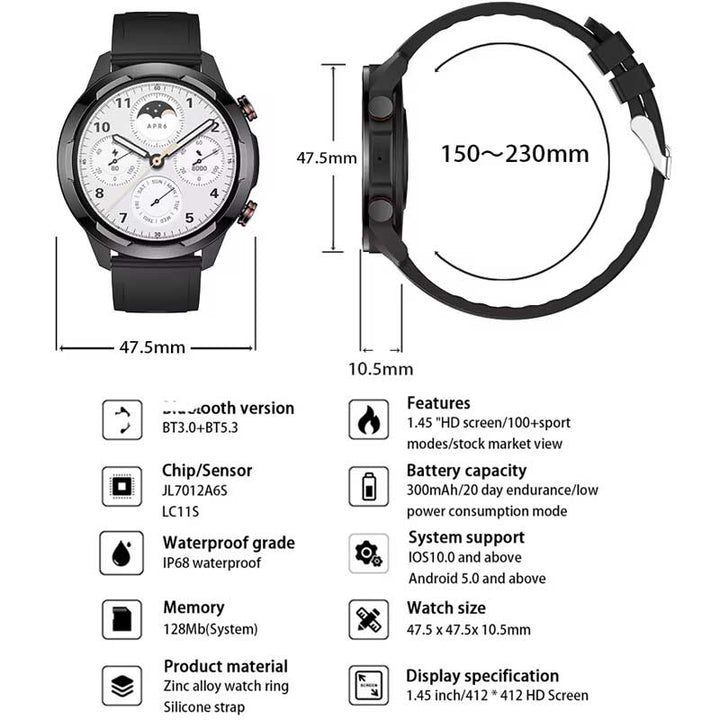 שעון חכם 47.5 מ"מ