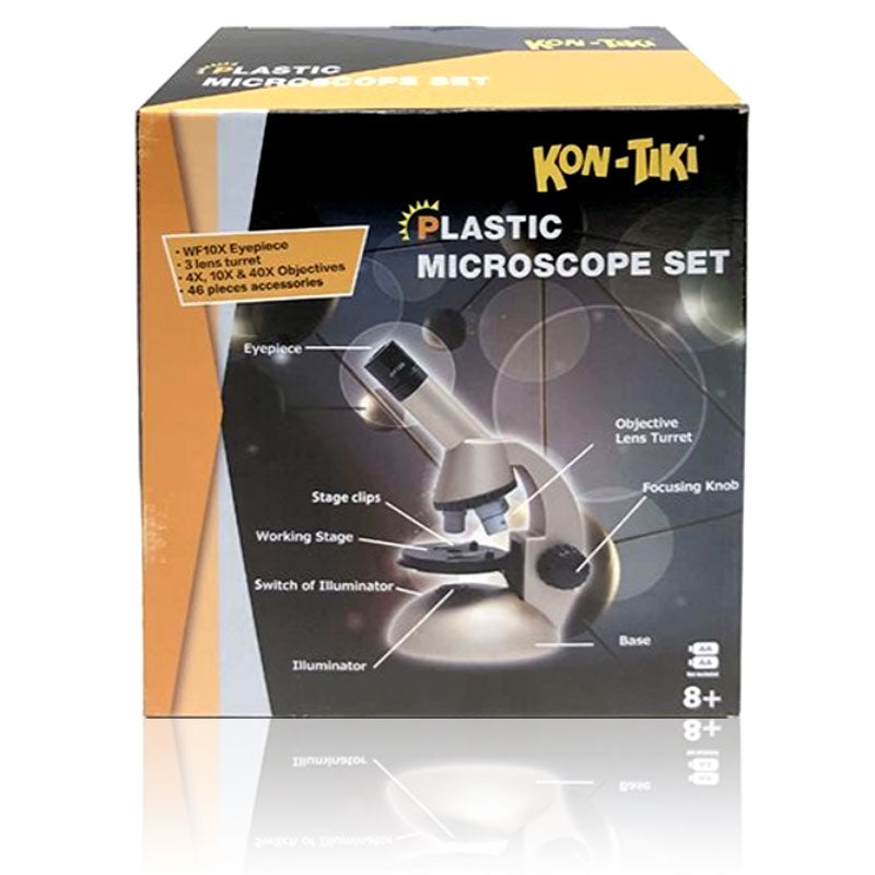 ערכת מיקרוסקופ עם אביזרים מגדיל עד פי 400 - Kon Tiki