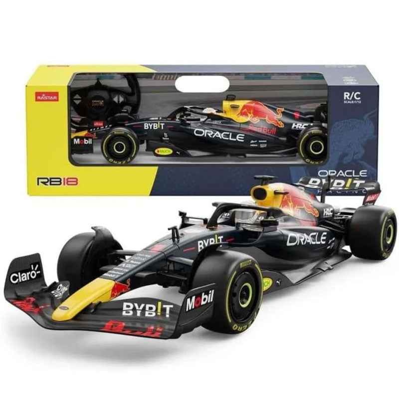 מכונית מרוץ ORACLE RED BULL RB18 על שלט מבית RASTAR