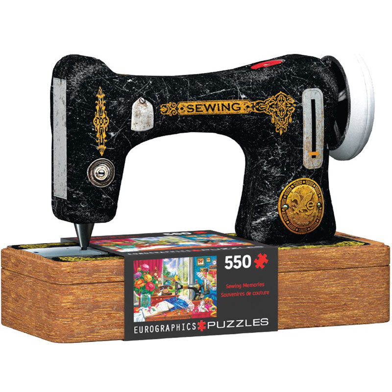 פאזל 550 חלקים מכונת תפירה בקופסת מתכת