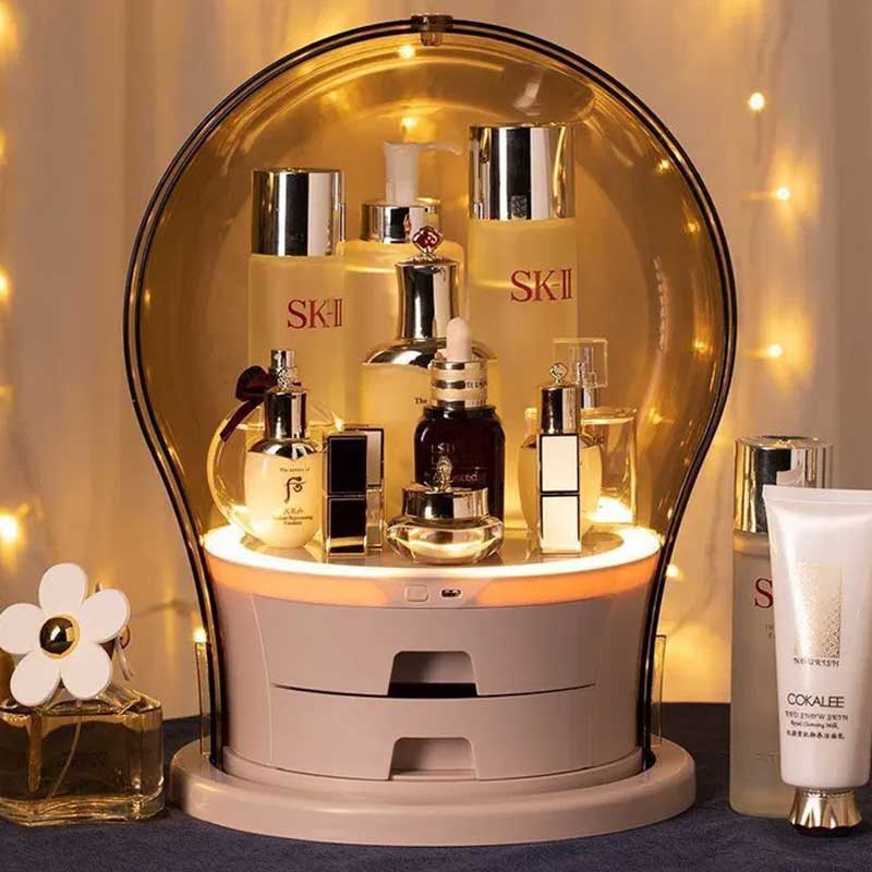 ארגונית איפור מפוארת עם תאורת לד