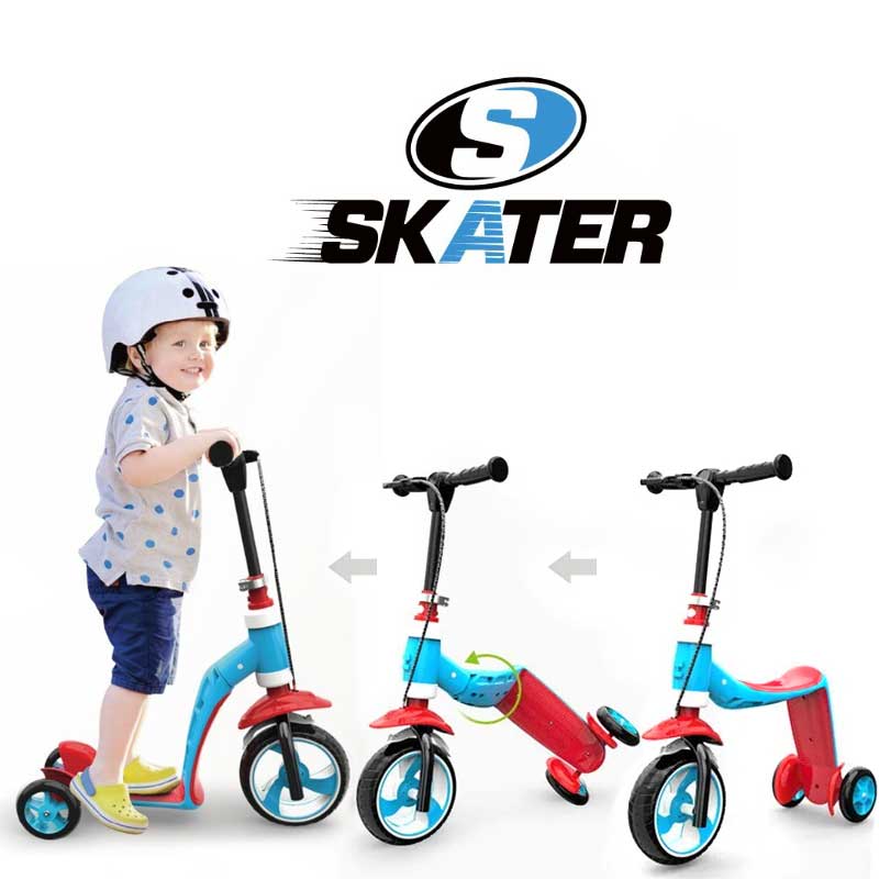 SKATER GROW – אופני איזון וקורקינט 2 ב-1