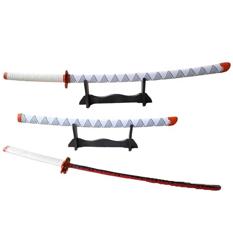 חרב אנימה לבנה משולשים