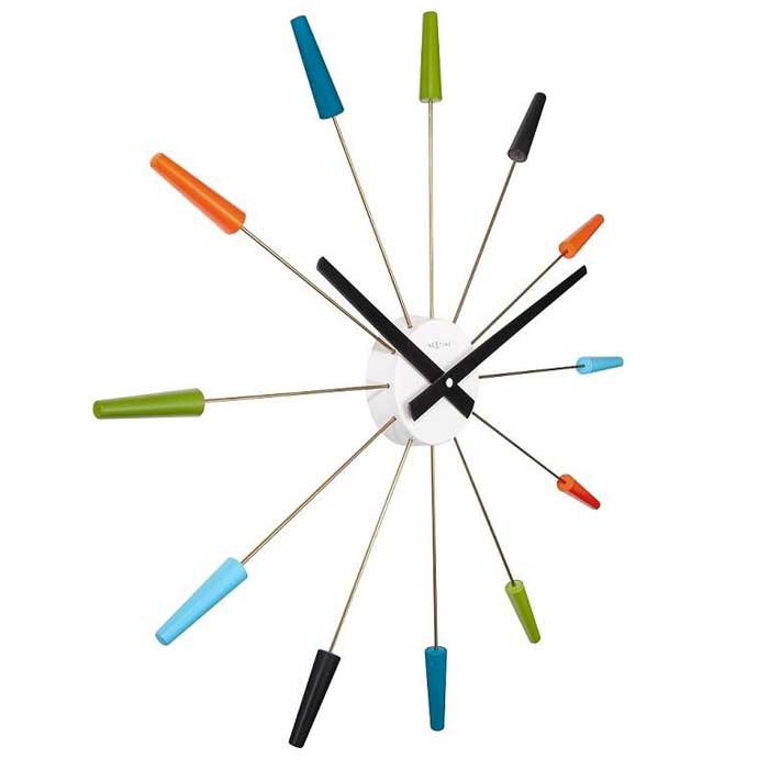 שעון קיר מעוצב צבעוני
