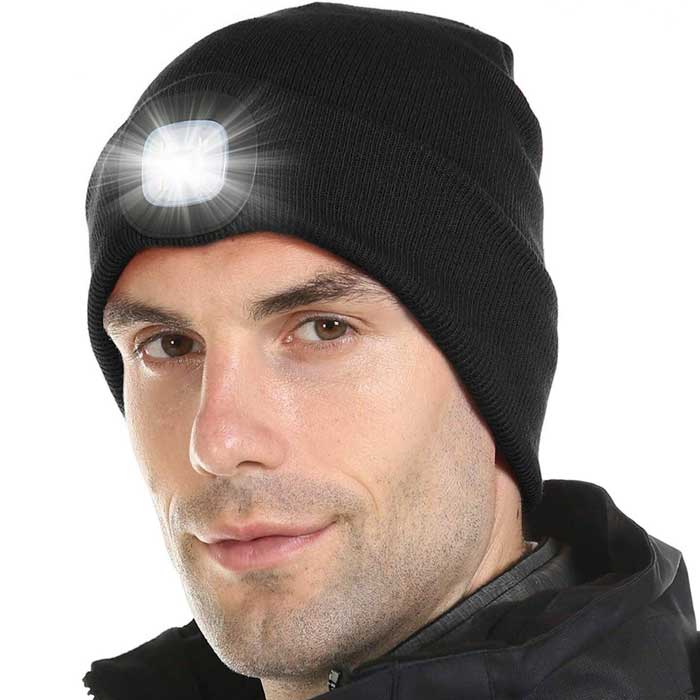 כובע גרב עם פנס ראש