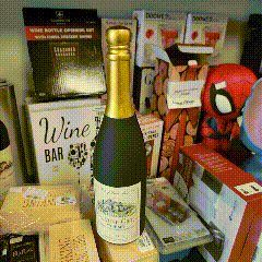 סט אביזרי יין בעיצוב בקבוק שמפניה