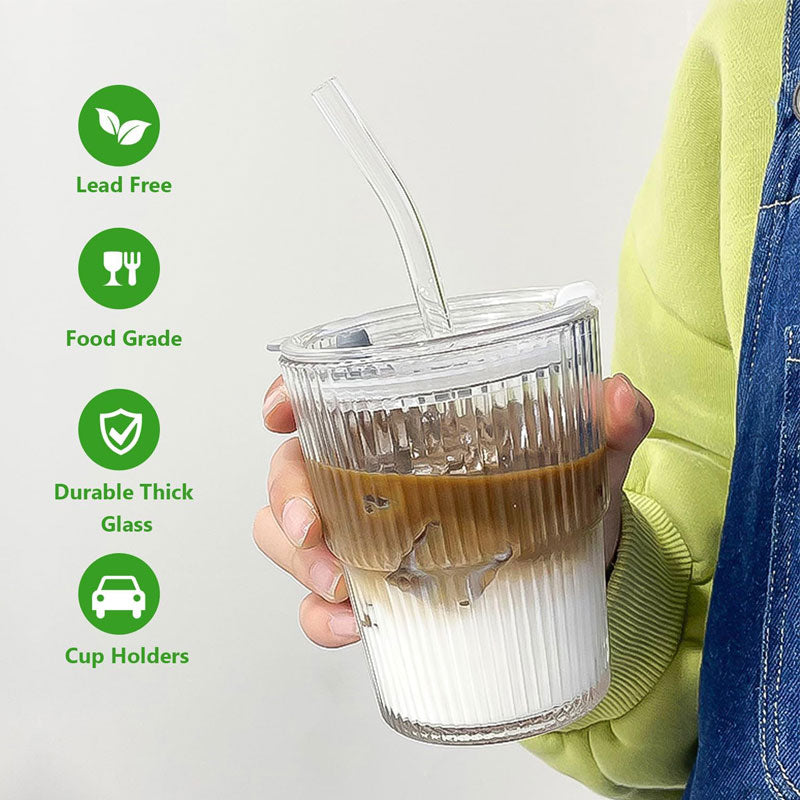 כוס זכוכית בעיצוב רטרו 400 מ״ל - קאפלה