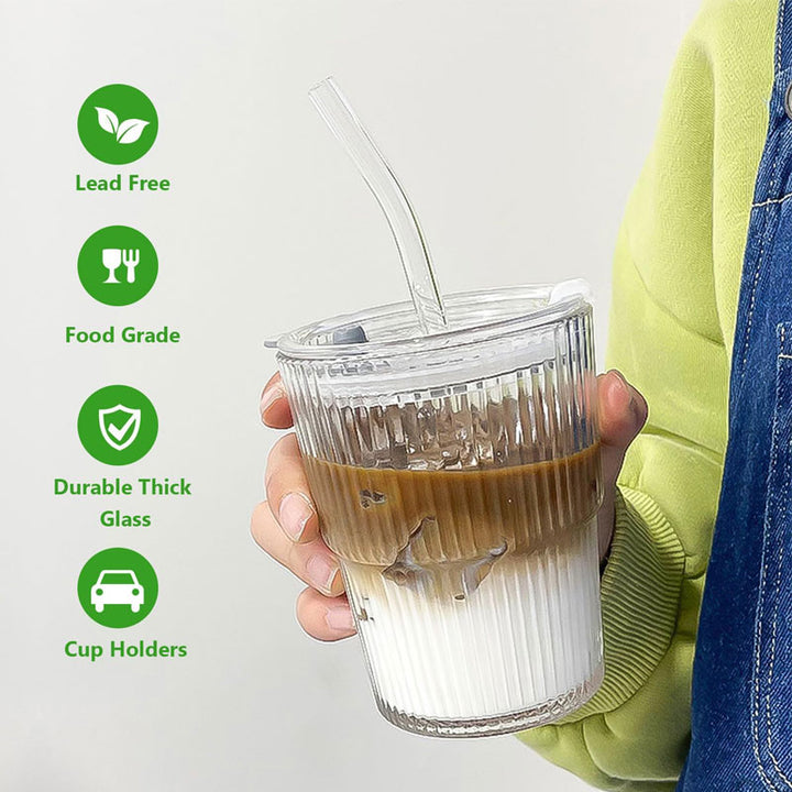 כוס זכוכית בעיצוב רטרו 400 מ״ל - קאפלה