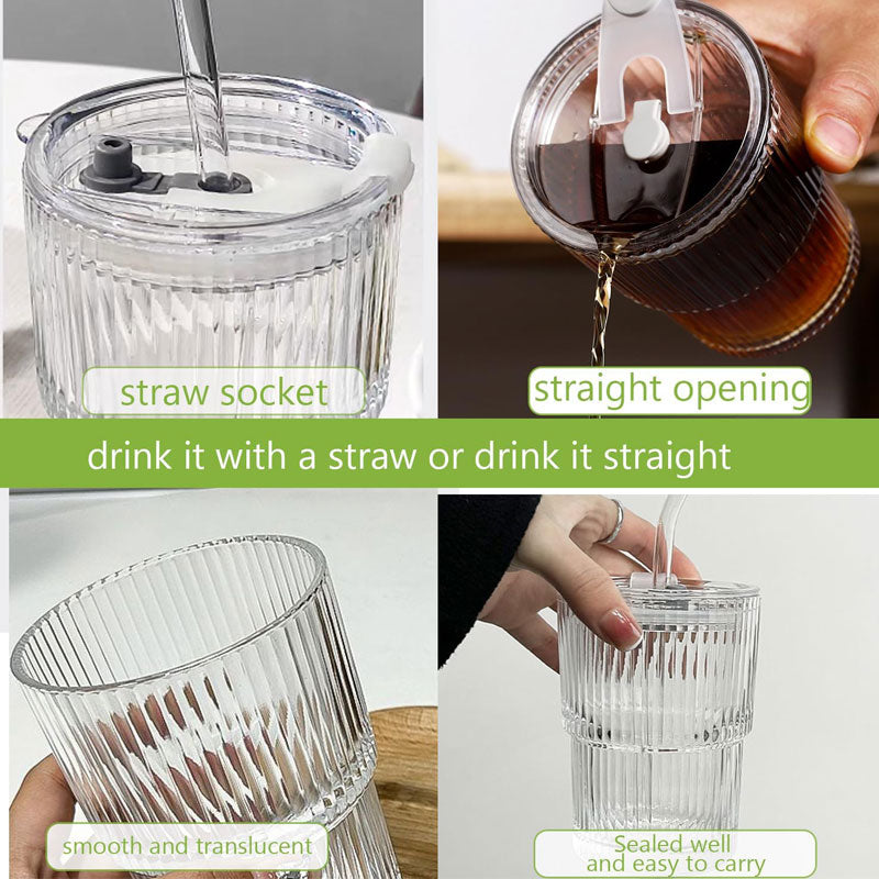 כוס זכוכית בעיצוב רטרו 400 מ״ל - קאפלה