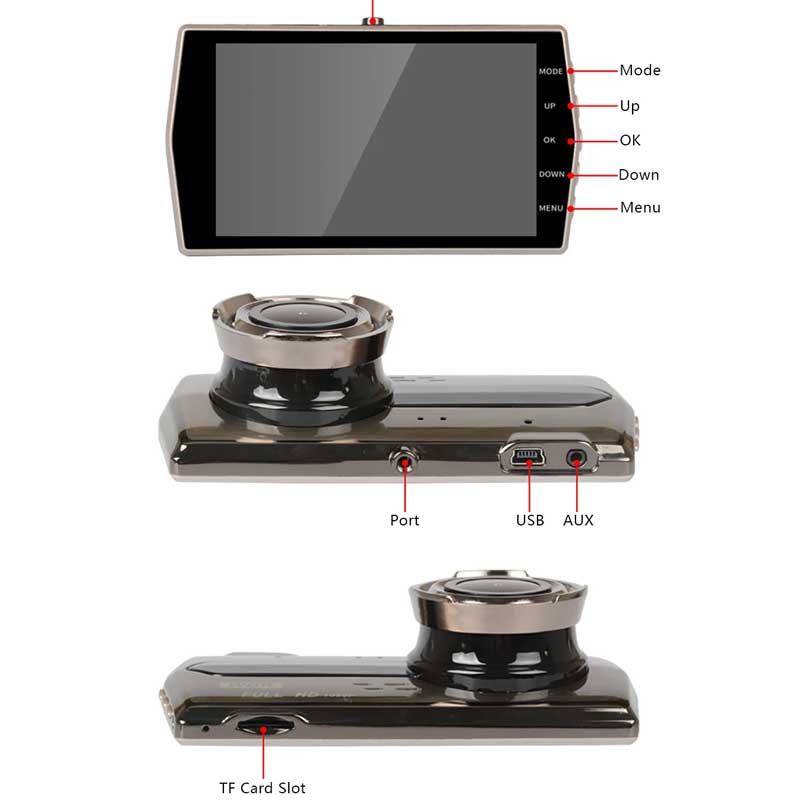 מצלמת רכב עם מסך גדול