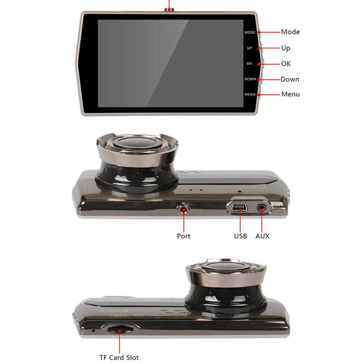מצלמת רכב עם מסך גדול