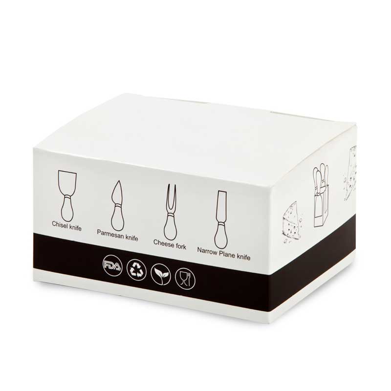 סט סכיני גבינה על מעמד עץ מגנטי