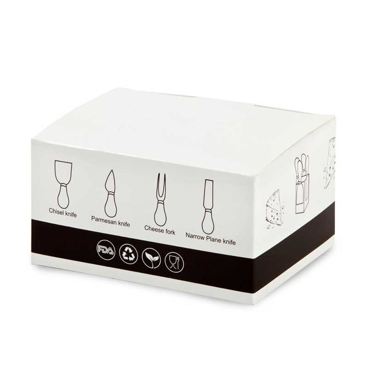 סט סכיני גבינה על מעמד עץ מגנטי