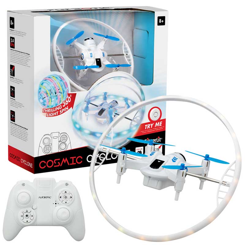 רחפן COSMIC CYCLONE עם טבעת תאורה מסתובבת