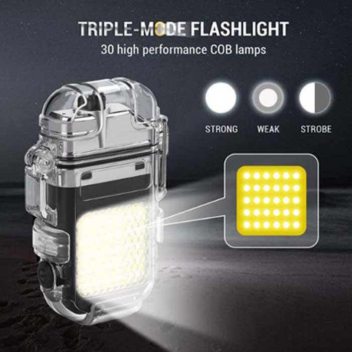 מצית עם פנס חירום ותאורה