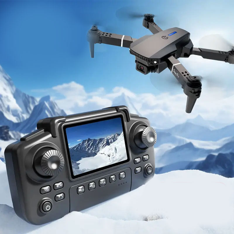 רחפן WIFI עם 2 מצלמות מסך מובנה ו2 סוללות