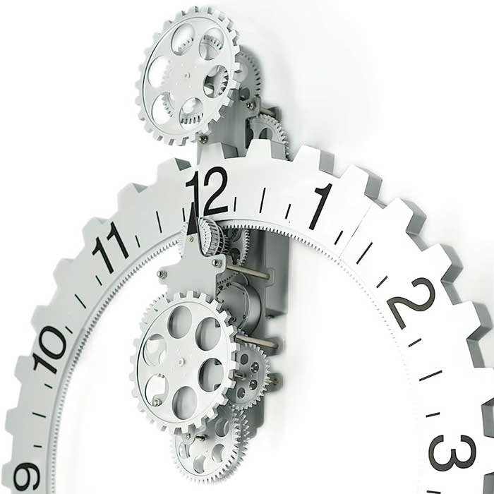 שעון קיר גלגלי שיניים