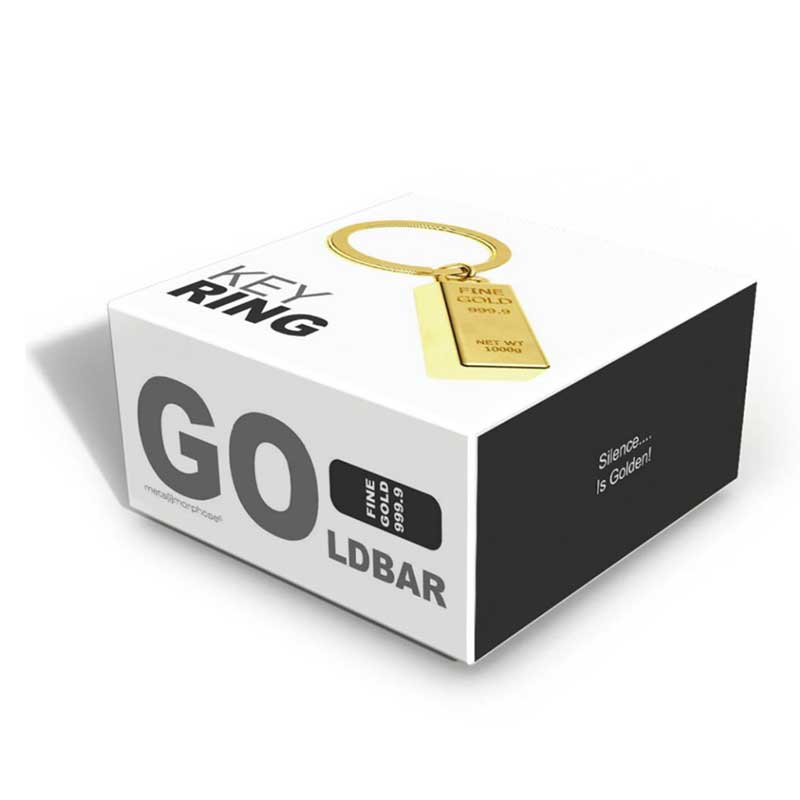 מחזיק מפתחות בעיצוב מטיל זהב