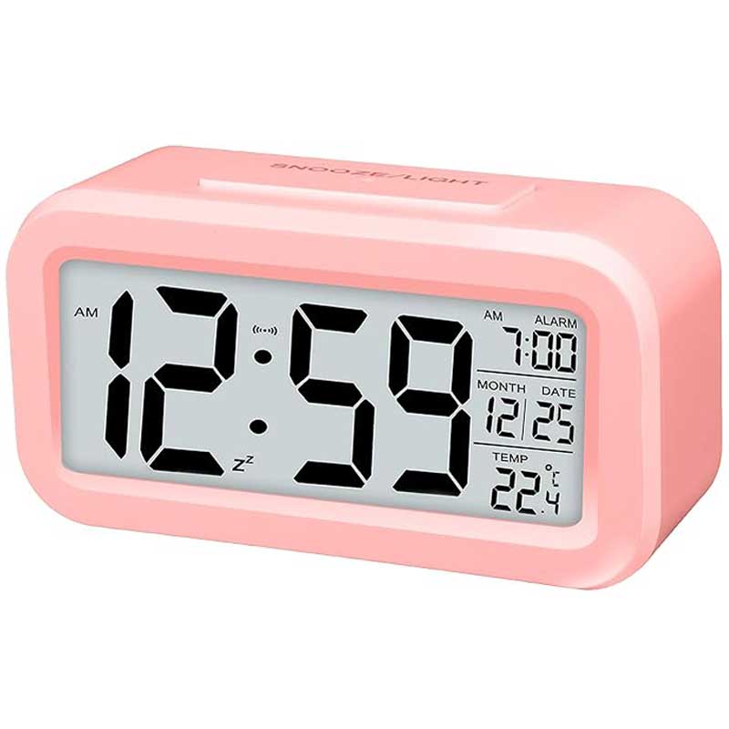 שעון מעורר עם תאורת לד