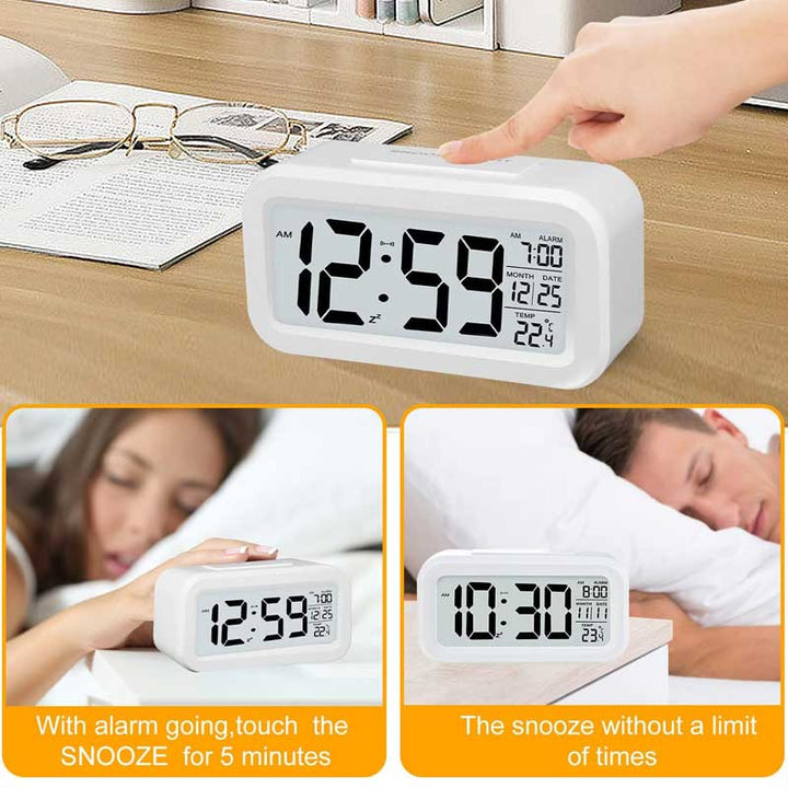 שעון מעורר עם תאורת לד