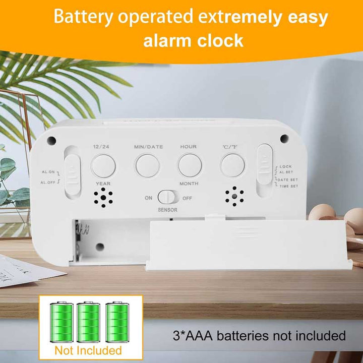 שעון מעורר עם תאורת לד