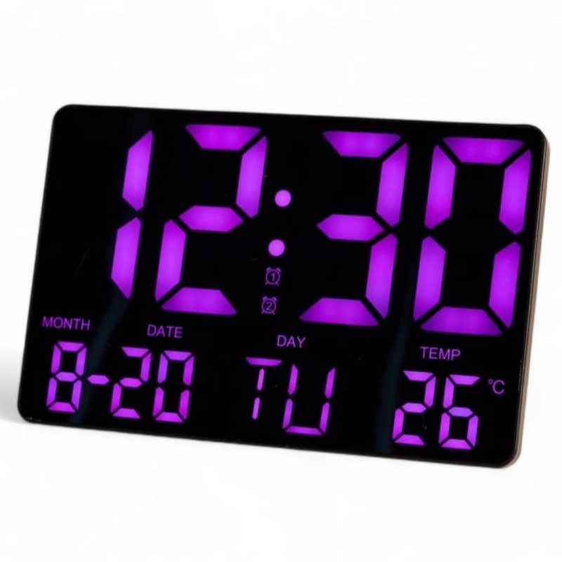 שעון שולחני עם תאורת לד