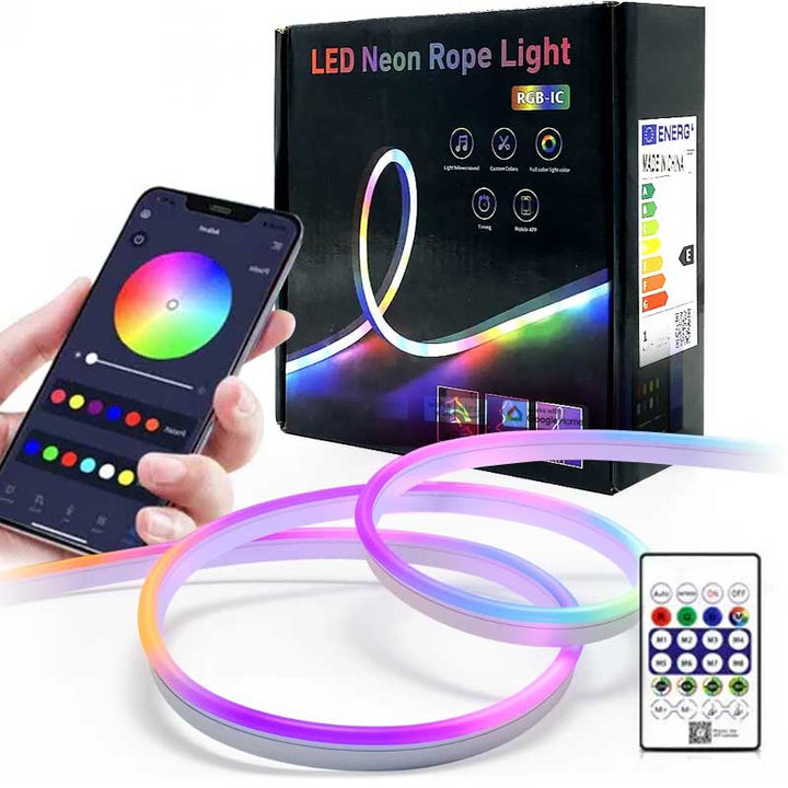 פס תאורת לד Neon מטר עם שלט ואפליקציה