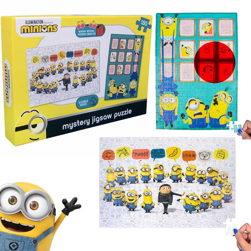 פאזל מיניונים דו צדדי - 150 חלקים