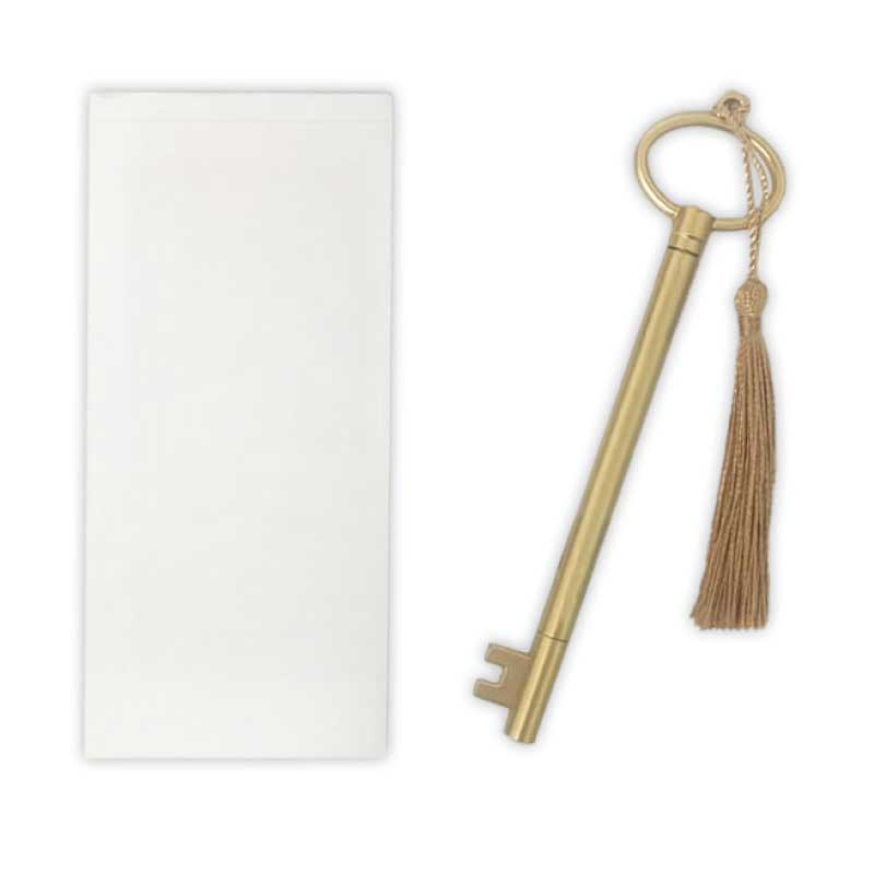 עט בעיצוב מפתח ופנקס רישום