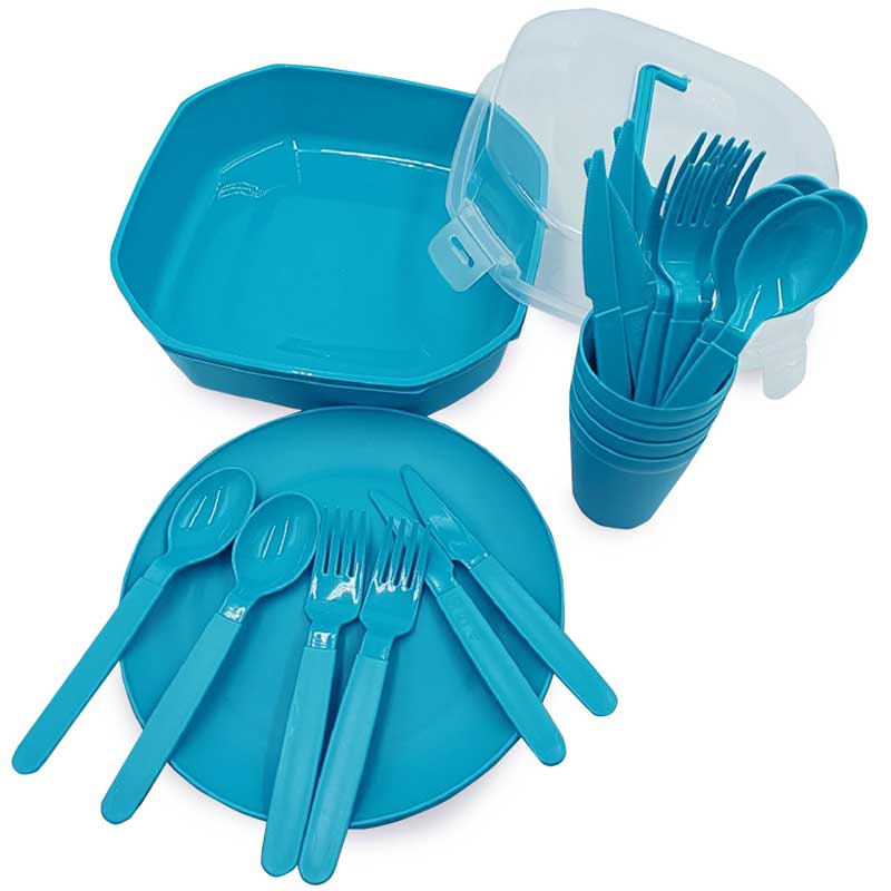 סט כלים רב פעמי 6 סועדים