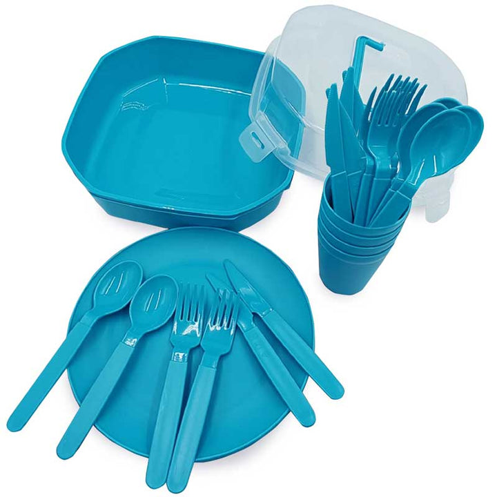 סט כלים רב פעמי 6 סועדים