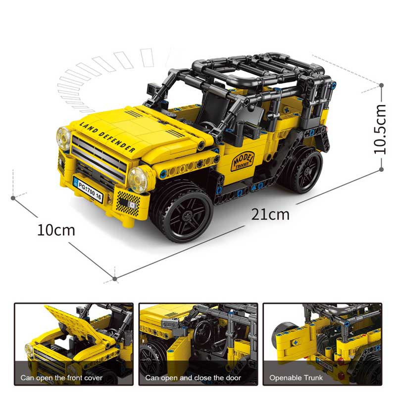 ג'יפ להרכבה על שלט רחוק Land Defender מבית Pingao Blocks