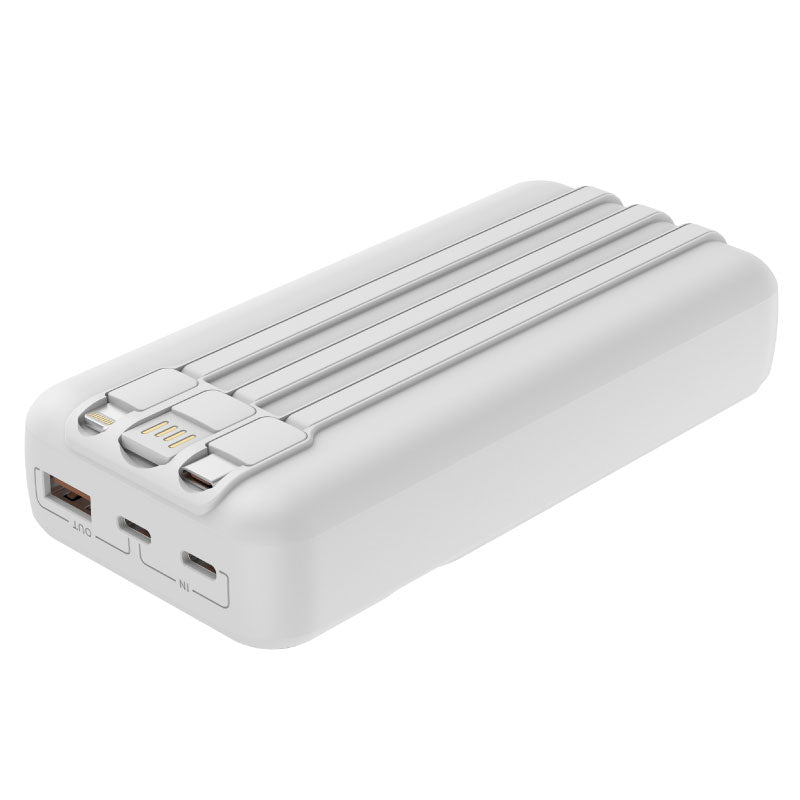 פאוור בנק עם כבלים מובנים