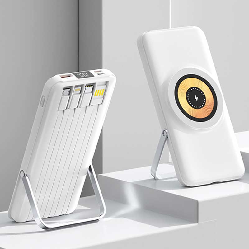 מטען נייד פאוורבנק 10,000mAh עם משטח טעינה אלחוטי 15W