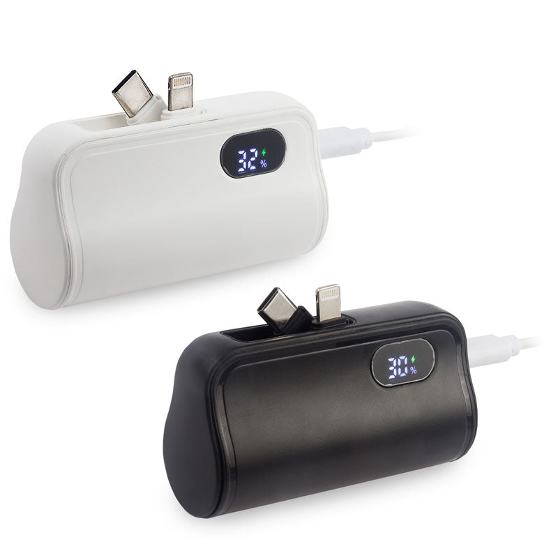 סוללה נטענת קומפקטית 5000mAh עם חיבור כפול