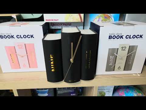 שעון מדף בעיצוב ספרים