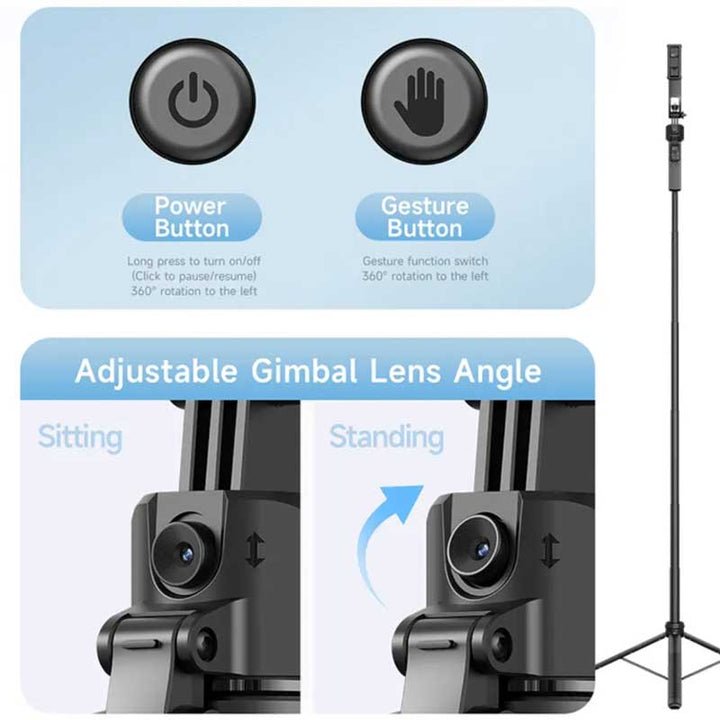 חצובה לסמארטפון עם מצלמת AI למעקב תנועה