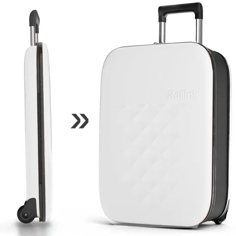 מזוודה מתקפלת עליה למטוס 21" הדקה בעולם Rollink לבן צח