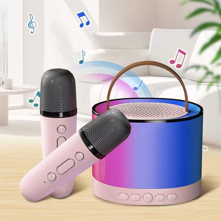 רמקול קריוקי עם 2 מיקרופונים אלחוטיים