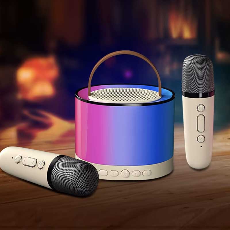 רמקול קריוקי עם 2 מיקרופונים אלחוטיים