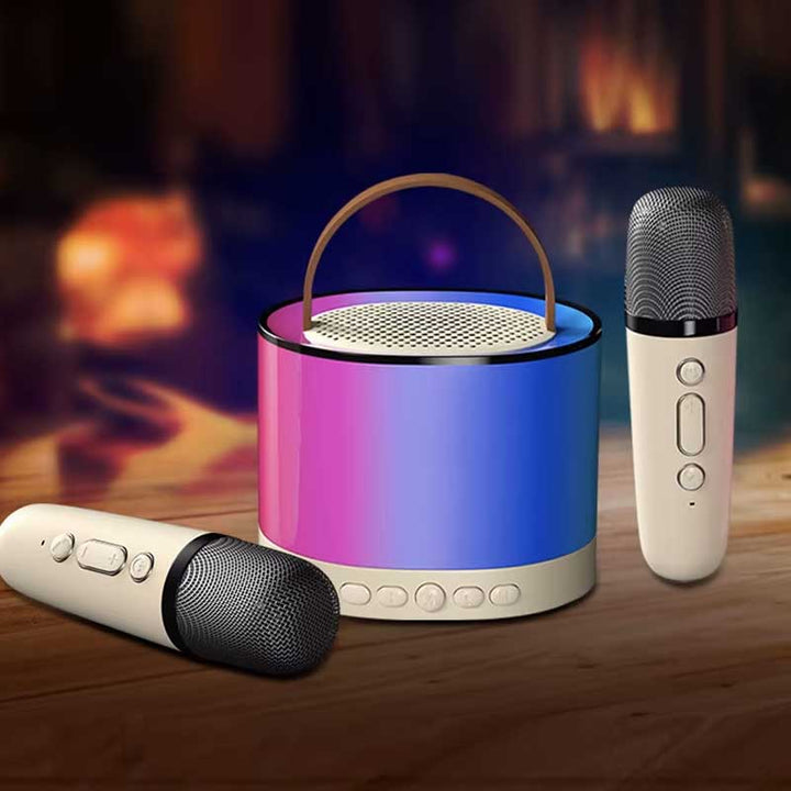 רמקול קריוקי עם 2 מיקרופונים אלחוטיים