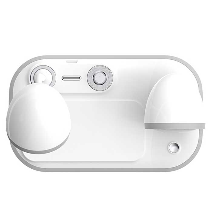 עמדת טעינה אלחוטית עם רמקול בלוטוס ומנורת לילה