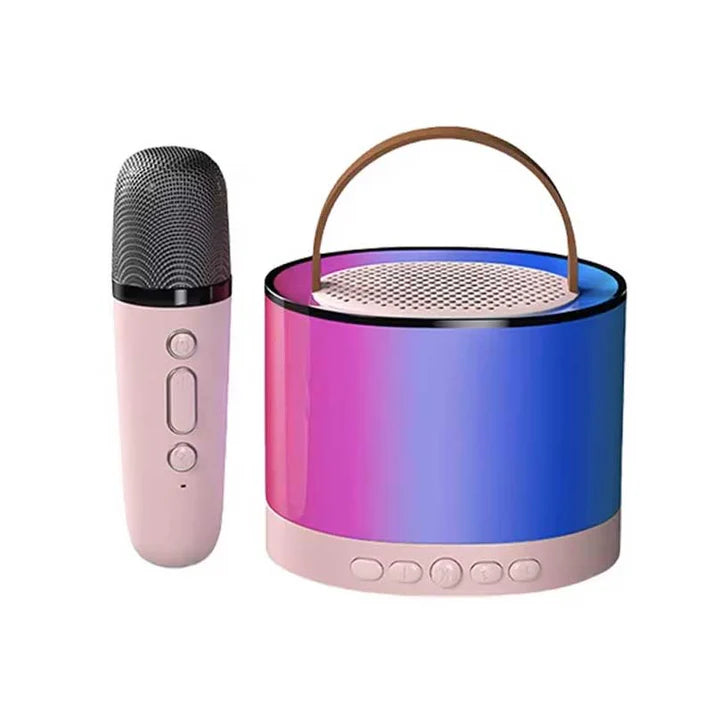 רמקול עם מיקרופון אלחוטי ותאורת RGB