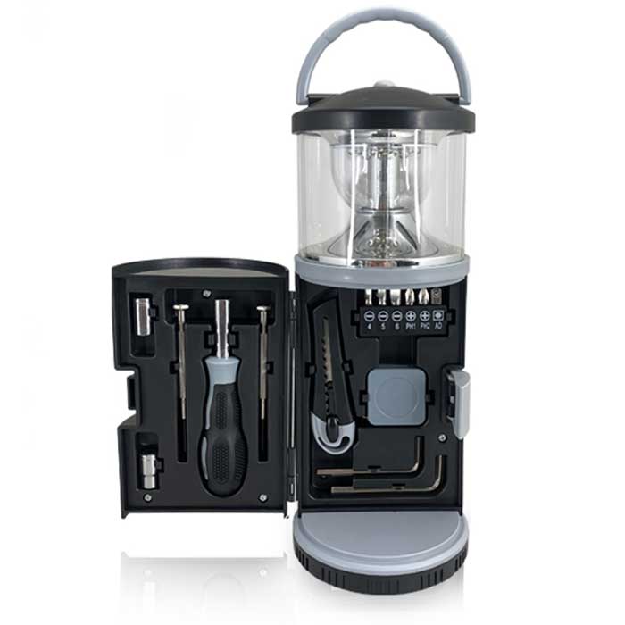 פנס חירום עששית עם סט כלי עבודה