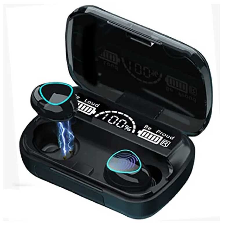 אוזניות בלוטוס עם צג דיגיטלי