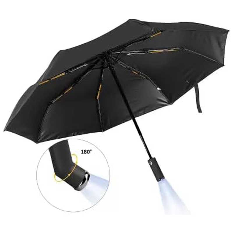 מטריה מתקפלת עם פנס
