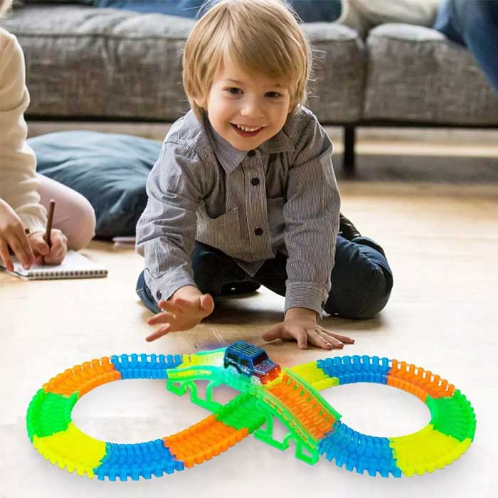 מסלול מכוניות חוליות - 156 חלקים