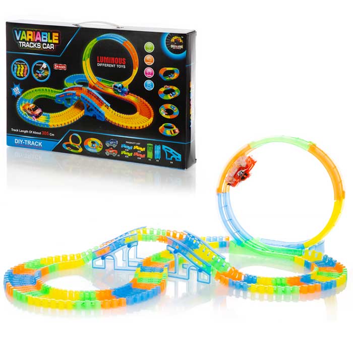 מסלול מכוניות חוליות - 156 חלקים